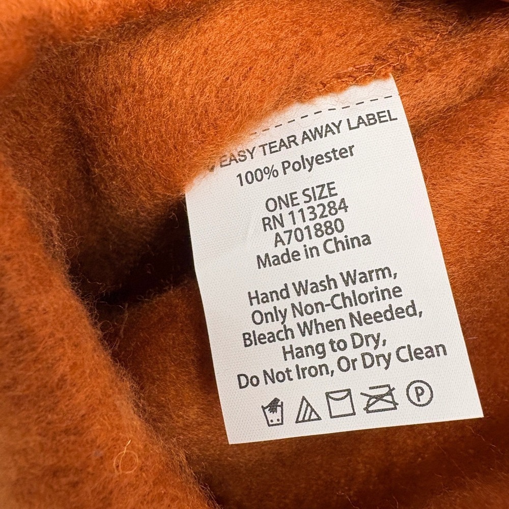 Sprigs Ombre Pocket Scarf Rust Camel Fringe Warm Winter Wrap A701880 NEW - Picture 3 of 5